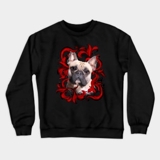 French bulldog, red leaves, frenchie lovers gift Edit Crewneck Sweatshirt